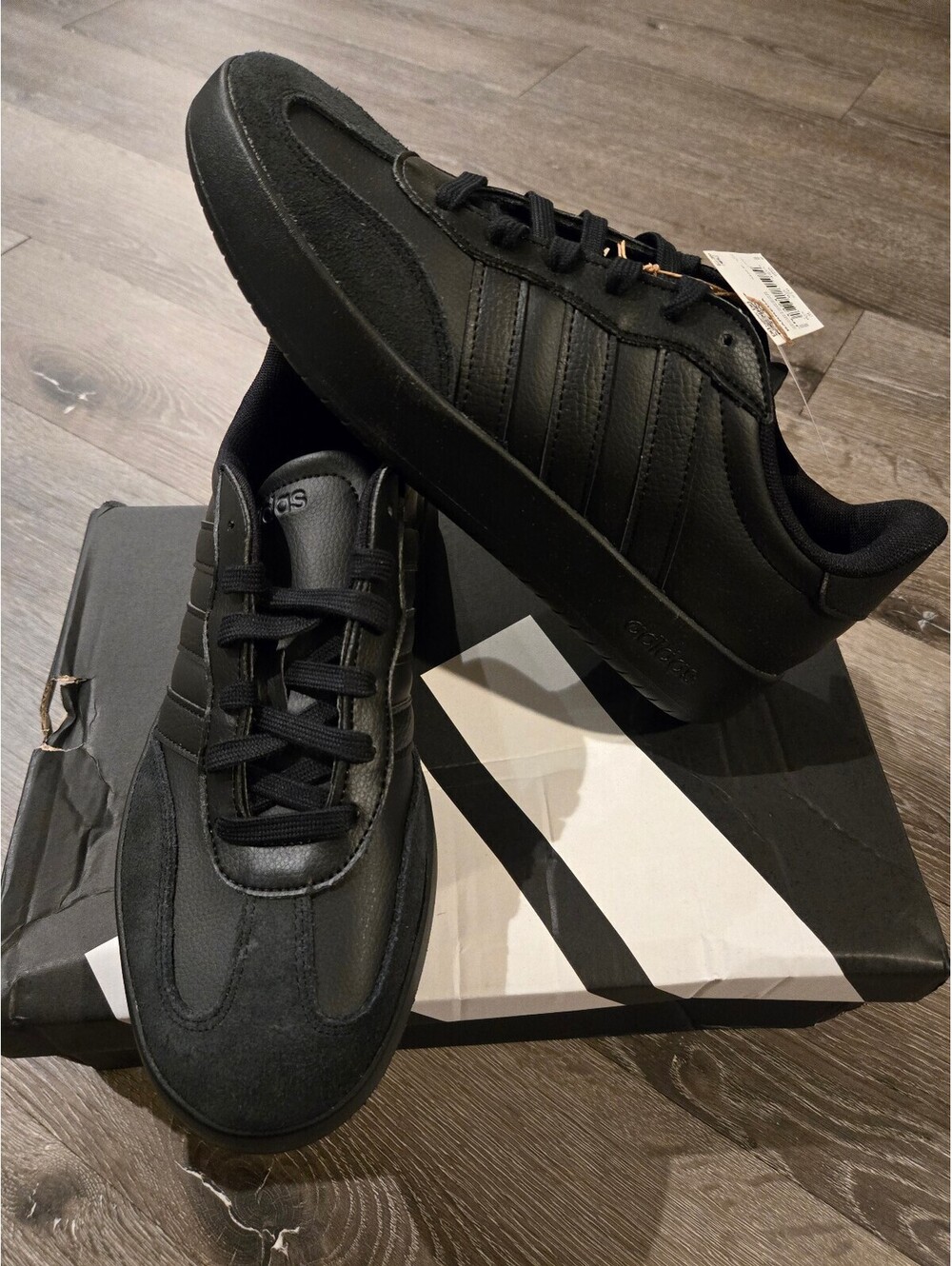 adidas Barreda Core Black Grey Men Size 9 JR1321 T-Toe Sneakers NIB